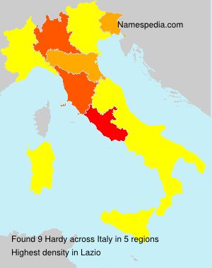 Surname Hardy in Italy