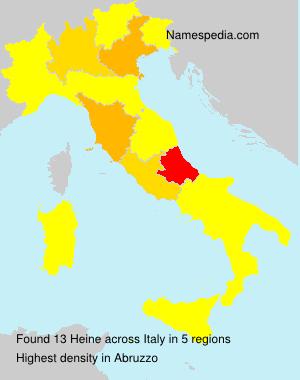 Surname Heine in Italy