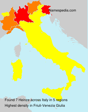 Surname Heinze in Italy