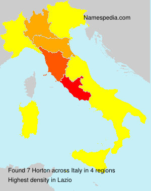 Surname Horton in Italy