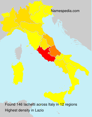 Surname Iachetti in Italy
