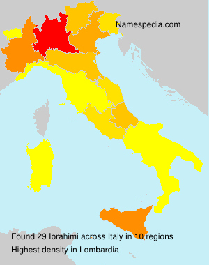 Surname Ibrahimi in Italy