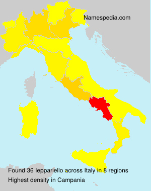 Surname Ieppariello in Italy