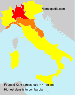 Surname Kant in Italy