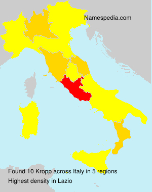 Surname Kropp in Italy