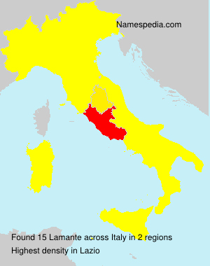 Surname Lamante in Italy