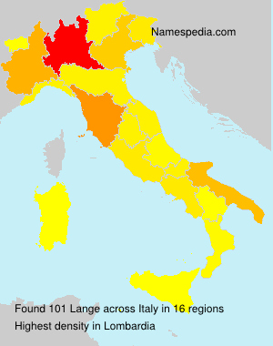 Surname Lange in Italy