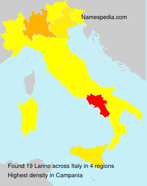 Surname Larino in Italy