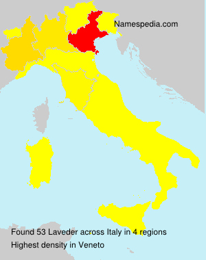 Surname Laveder in Italy