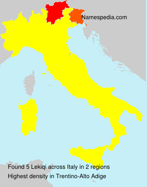 Surname Lekiqi in Italy