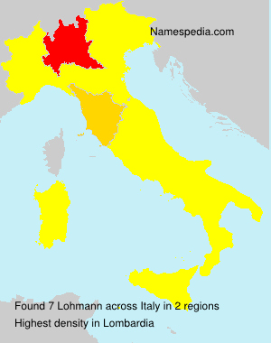 Surname Lohmann in Italy