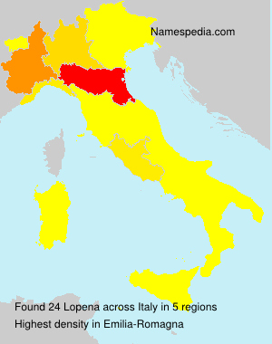 Surname Lopena in Italy