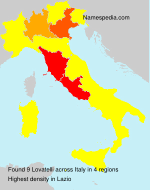 Surname Lovatelli in Italy