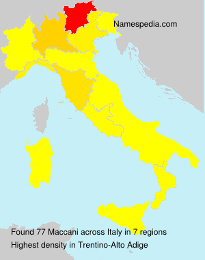 Surname Maccani in Italy