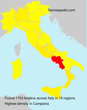 Surname Maione in Italy