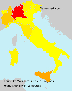 Surname Malli in Italy