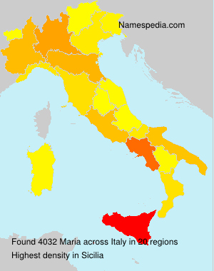 Surname Maria in Italy