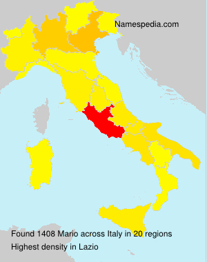 Surname Mario in Italy