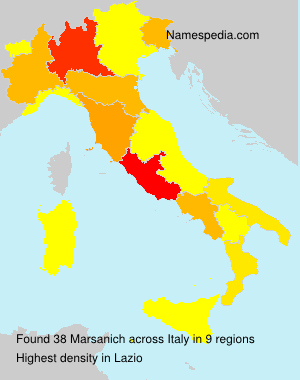 Surname Marsanich in Italy