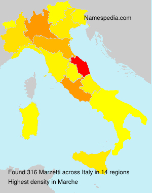 Surname Marzetti in Italy