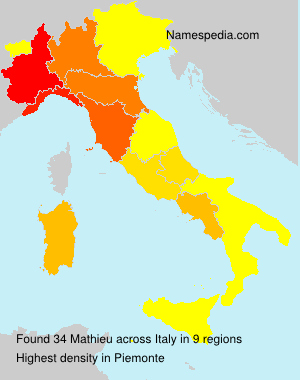 Surname Mathieu in Italy