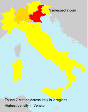 Surname Matten in Italy