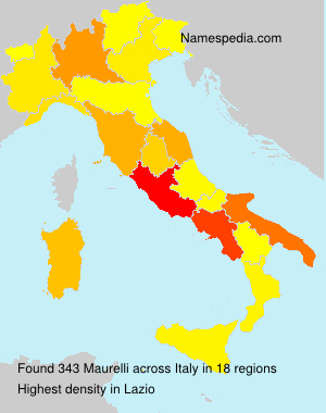 Surname Maurelli in Italy