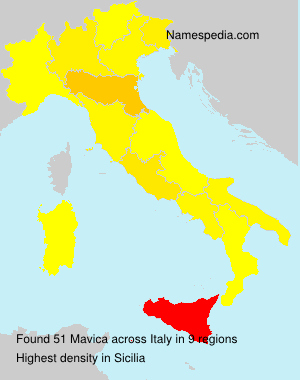 Surname Mavica in Italy