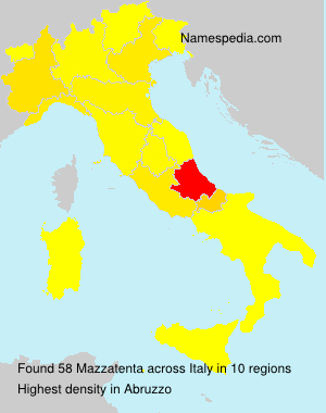 Surname Mazzatenta in Italy
