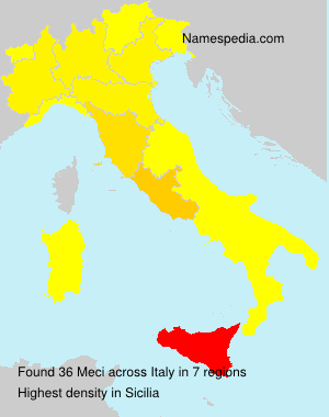 Surname Meci in Italy