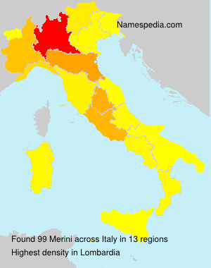 Surname Merini in Italy