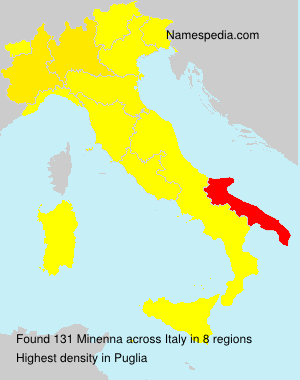Surname Minenna in Italy