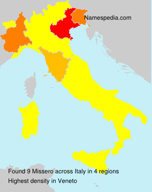 Surname Missero in Italy