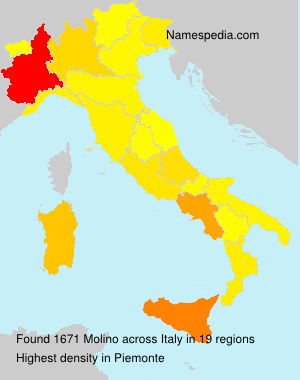 Surname Molino in Italy