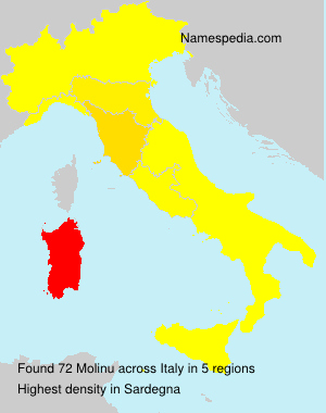 Surname Molinu in Italy