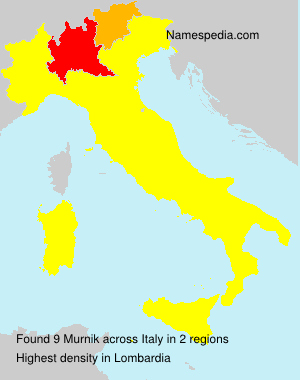 Surname Murnik in Italy