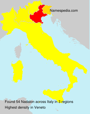 Surname Nadalon in Italy