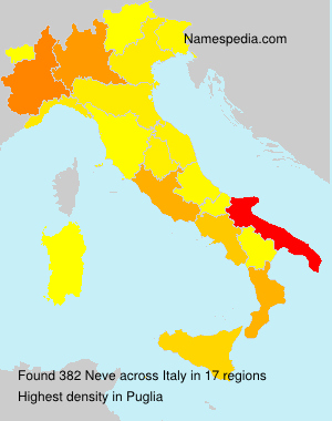 Surname Neve in Italy