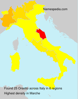 Surname Orsetto in Italy
