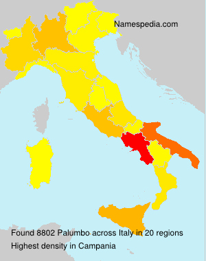 Surname Palumbo in Italy