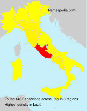 Surname Panaccione in Italy