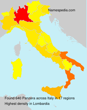Surname Panzera in Italy