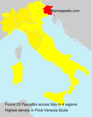 Surname Pascottini in Italy