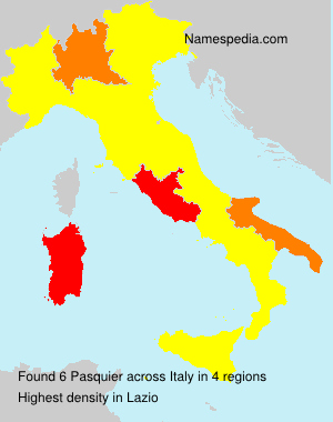 Surname Pasquier in Italy