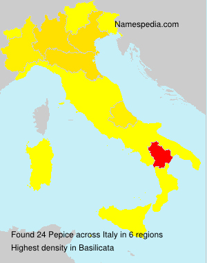 Surname Pepice in Italy