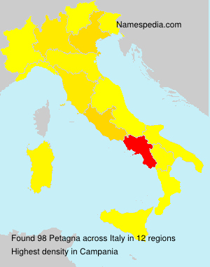 Surname Petagna in Italy
