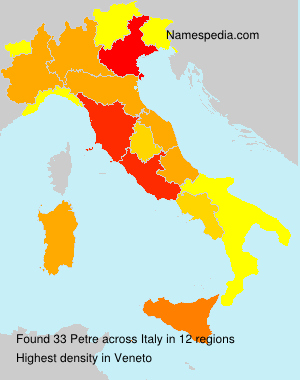 Surname Petre in Italy