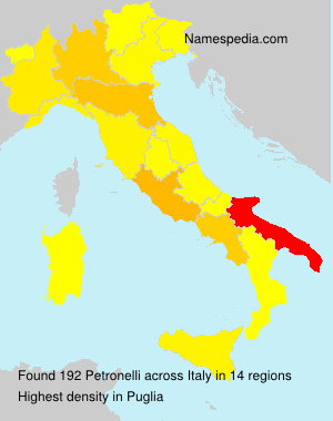 Surname Petronelli in Italy