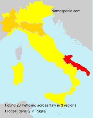 Surname Pettolino in Italy