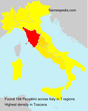Surname Pezzatini in Italy